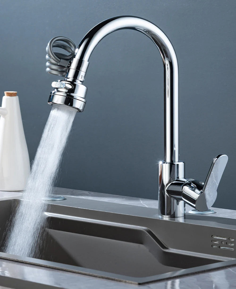 3-Mode Rotating Sink Faucet – 360° Water-Saving Filter Extension for Kitchen