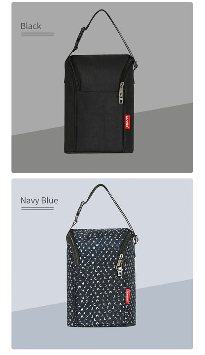 Portable Breastfeeding Bottle Bag – Leak-Proof Insulated Lunch Bag with Stroller Hanging Design for Breast Milk Cooler