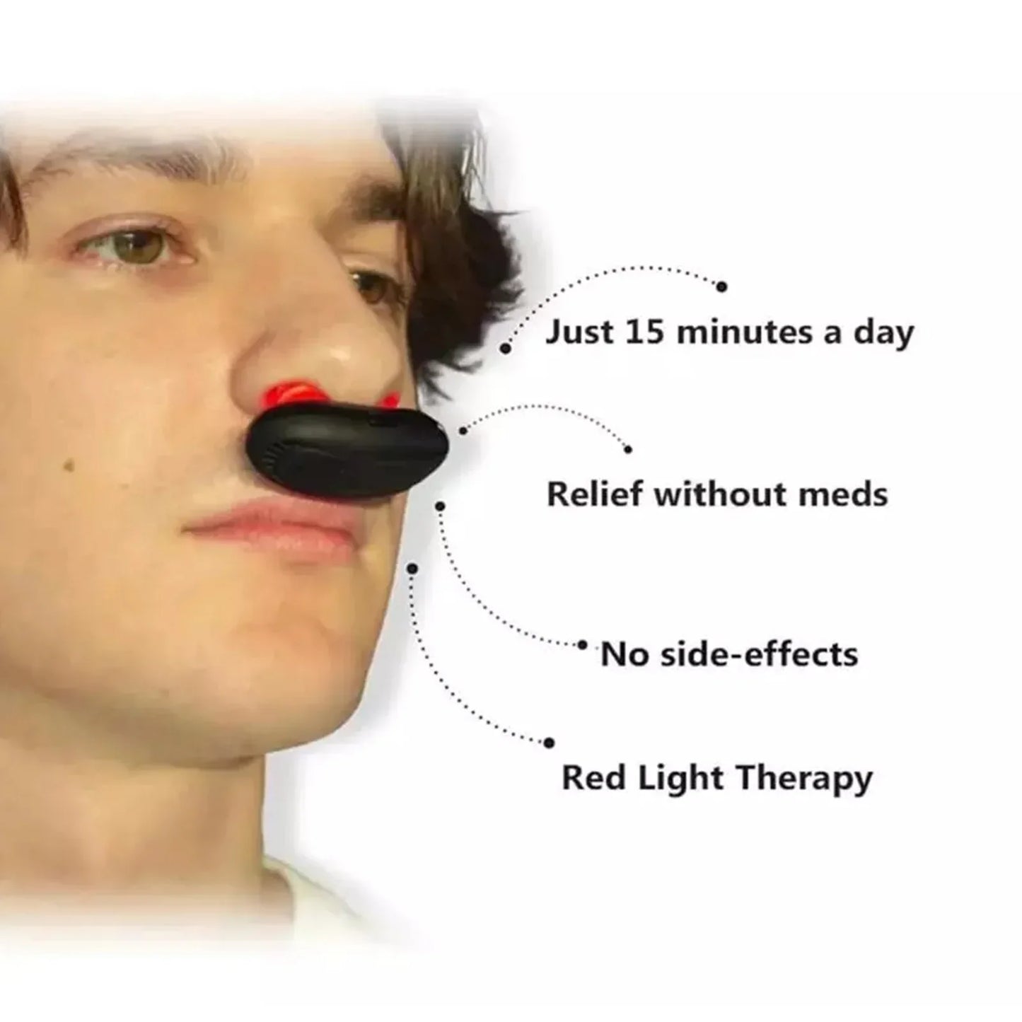Smart Infrared Nasal Therapy Device — Portable Intelligent Rhinitis Machine for Nasal Congestion, Sneezing & Runny Nose