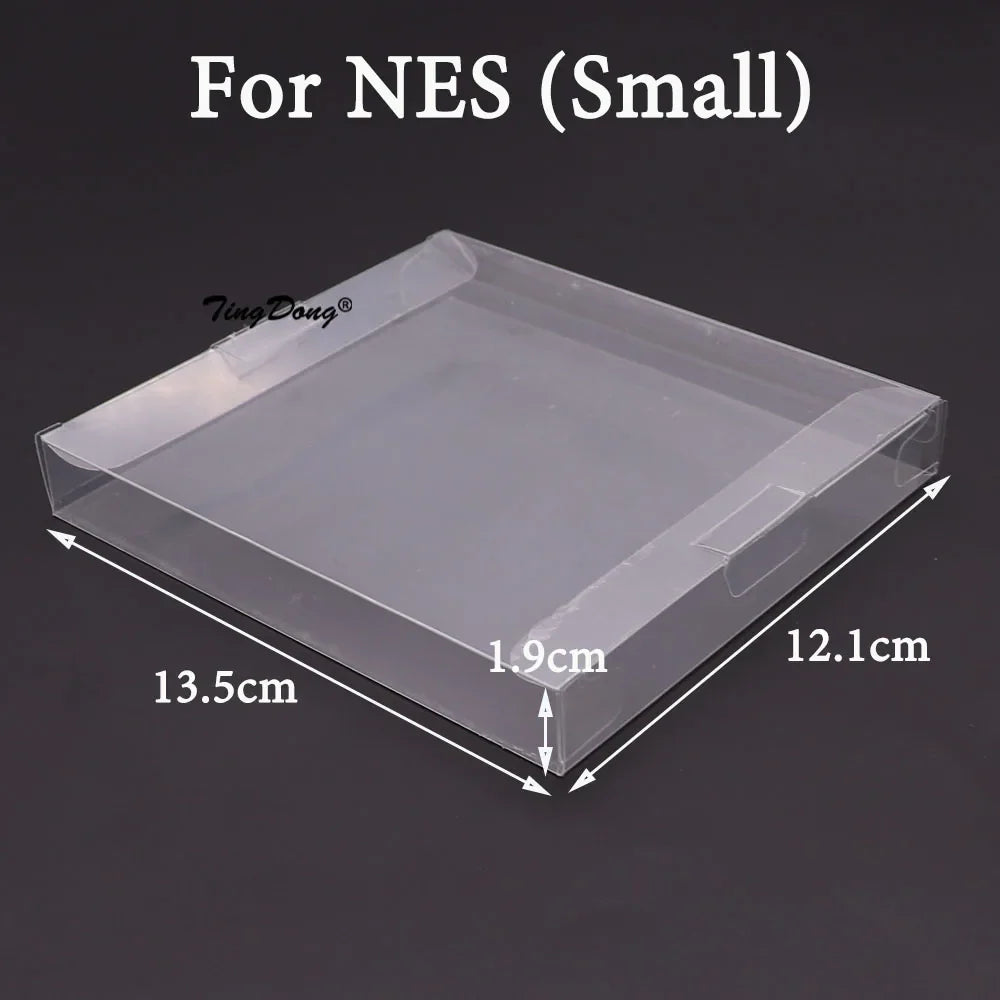 10PCS Clear Transparent Game Cartridge Cases – CIB Plastic PET Protectors for N64, NES, SNES, GB, GBA, GBC, NGPC, Switch & PS5