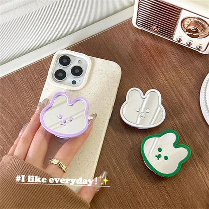 INS Cute Rabbit Phone Griptok – Foldable Ring Holder Stand, Korean Style Phone Accessory Gift for iPhone