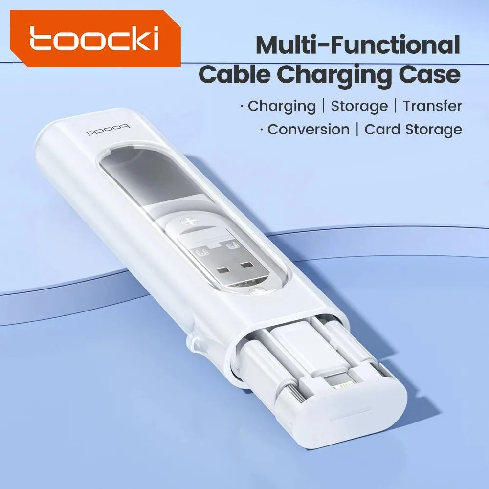 Toocki PD60W USB-C Cable Set – 5-in-1 Fast Charging & Data Transfer Type-C to Type-C Adapter for iPhone 15 Pro Max, Samsung S23 & Xiaomi Devices