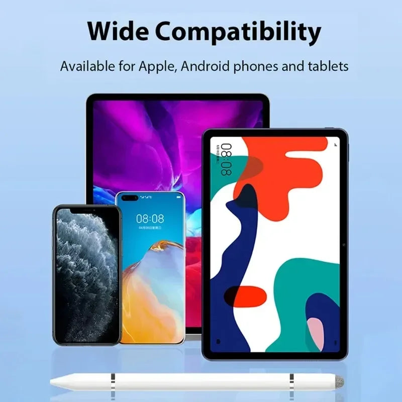 3-in-1 Magnetic Stylus Pen — Capacitive Touch Pen for iOS & Android Tablets and Smartphones, Compatible with iPad, Samsung, Xiaomi & Huawei, Drawing & Writing Tool