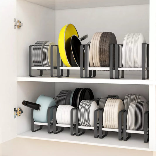 Kitchen Storage Rack - Metal Shelf Organizer for Pot Lids, Cooking Plates, Soup Spoons, and Dish Racks - Essential Kitchen Accessories