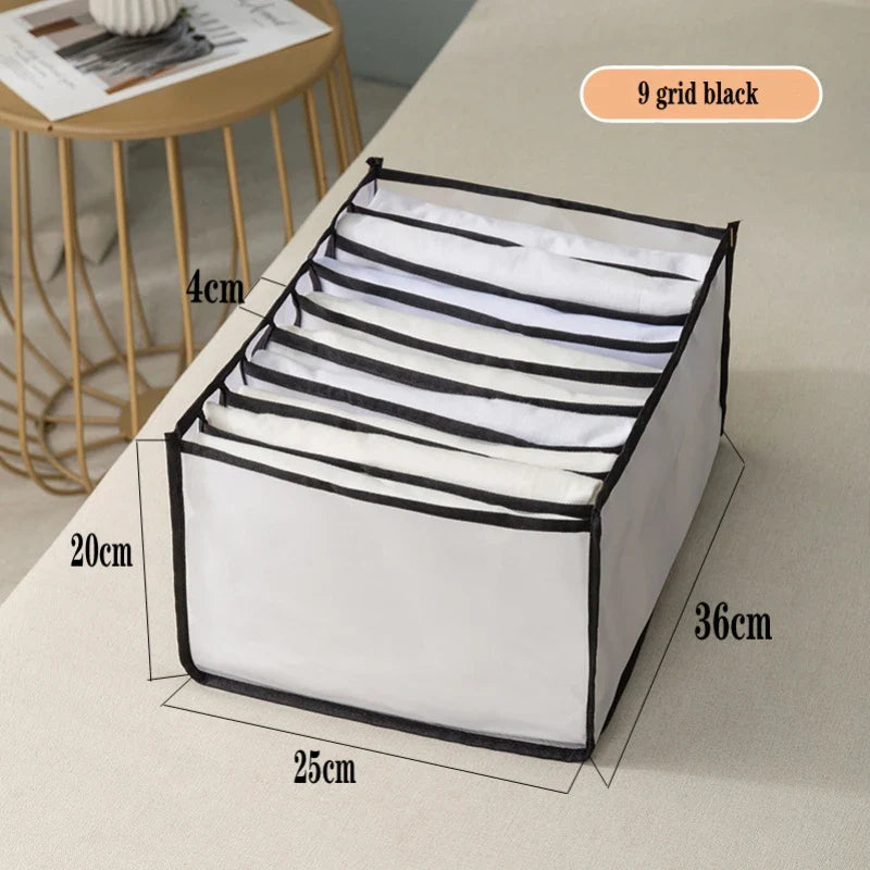 Organizer Storage Boxes for Panties & Socks – Wardrobe Divider for Pants, Underwear, Bras, Jeans & Clothes