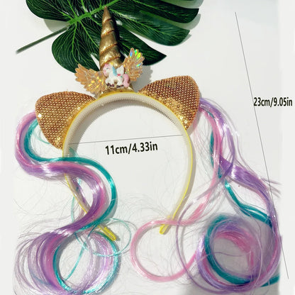 Unicorn Birthday Headband for Girls — Cute Kids Hair Hoop for Party & Baby Shower