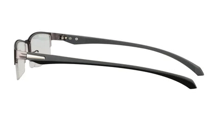 Progressive Multifocal Photochromic Reading Glasses – Anti-Blue Light Half Frame for Men with Presbyopia & Far Sight Protection