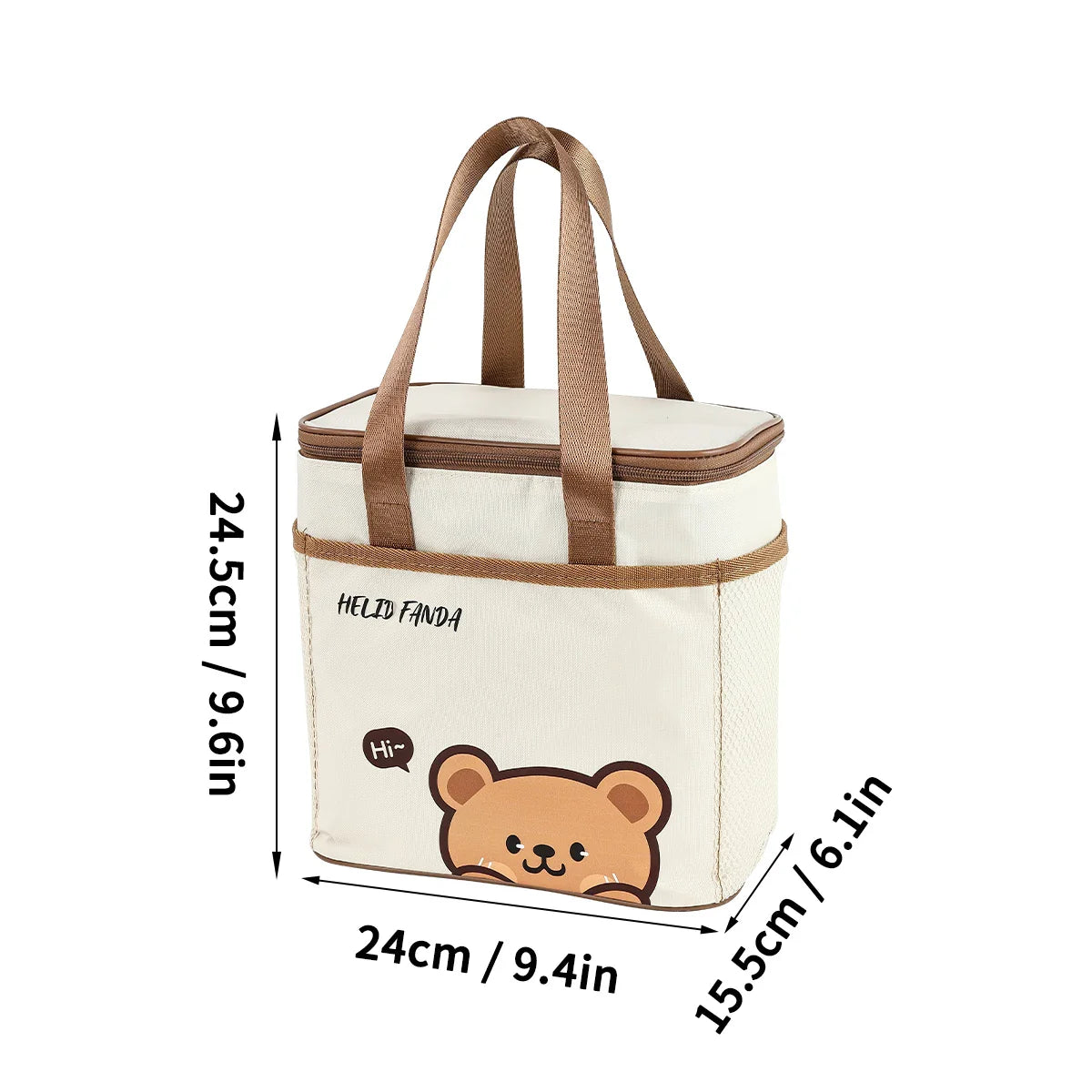 WORTHBUY Cute Thermal Lunch Bag – Large Capacity Insulated, Waterproof & Portable Picnic Cooler for Students