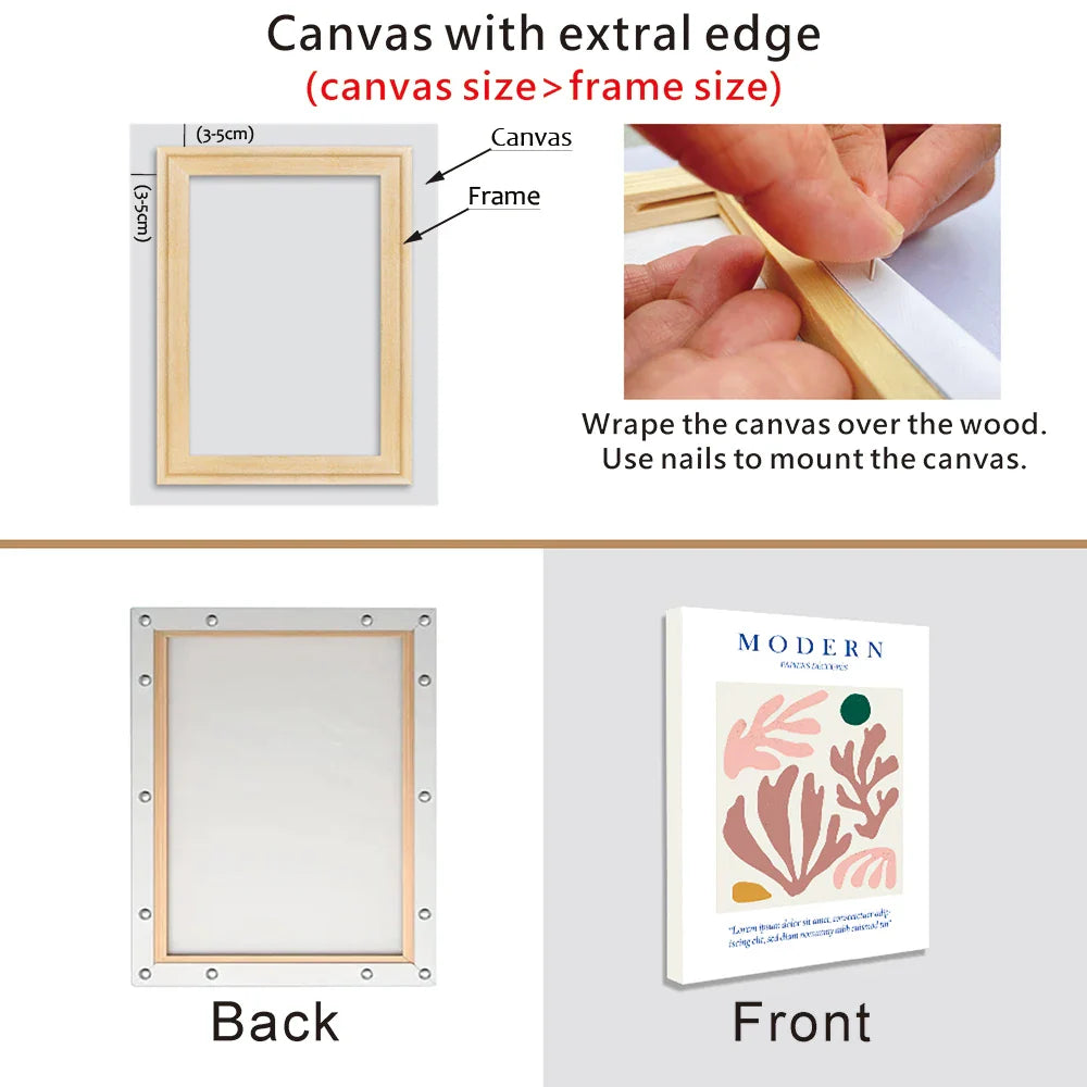 Wooden Canvas Frames – 30x40, 40x50, 50x70, 60x90cm for Photos, Oil Paintings & Diamond Painting Wall Art