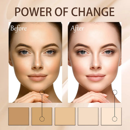 Liquid Concealer Foundation – Full Coverage, Pore-Minimizing, Dark Spot Correcting Waterproof Makeup with Oil Control