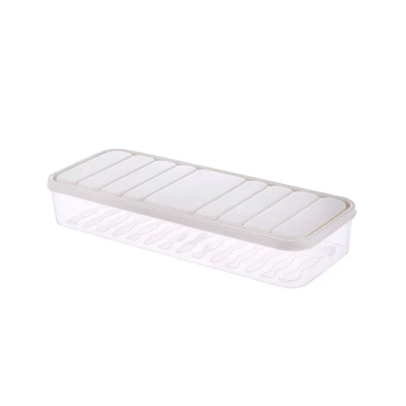 Freezer Dumpling Storage Box — Stackable Square Plastic Food Saver with Lid, Single-Layer Sealed Transparent Container