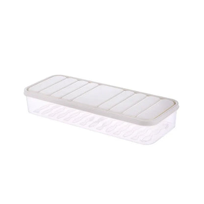 Freezer Dumpling Storage Box — Stackable Square Plastic Food Saver with Lid, Single-Layer Sealed Transparent Container
