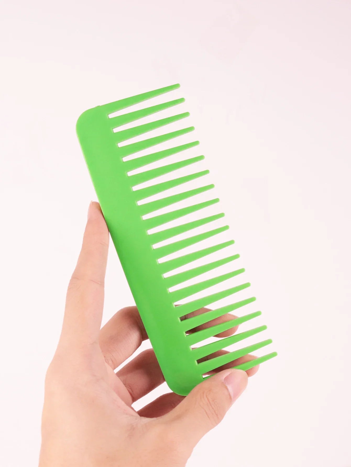Thick Plastic Heat-Resistant Salon Comb – Anti-Static Long & Wide Tooth Comb for Real Hair Wigs