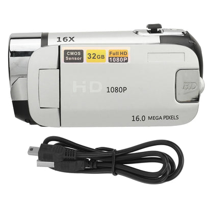 D90 1080P 16MP Digital Camera – 2.4" Rotatable Screen, 16X Zoom, HD Video Recorder with Fill Light
