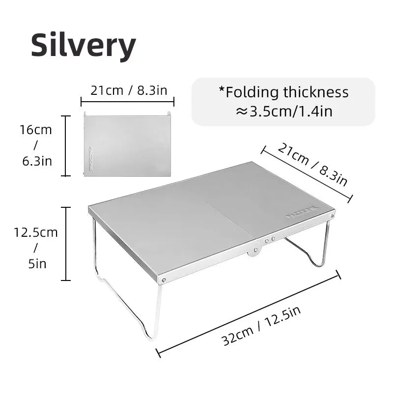 Portable Foldable Camping Table – Ultralight MDF Mini Coffee Table for Outdoor Hiking & Picnic Use