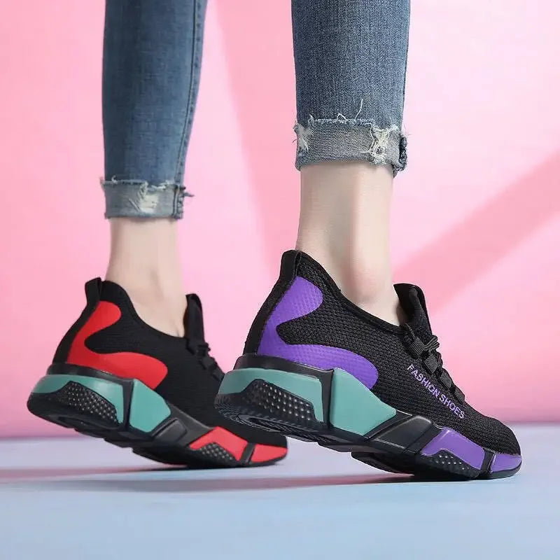 Women's Comfortable Lace-Up Sports Shoes - Lightweight and Versatile for Spring and Autumn