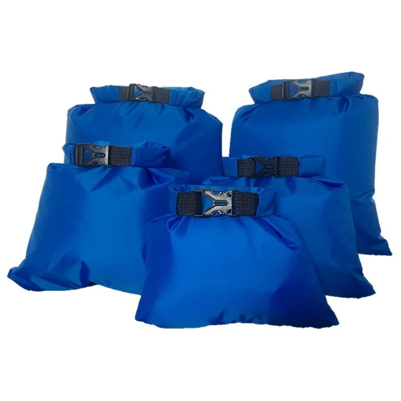 5pcs Waterproof Dry Bags — Outdoor Camping, Hiking, Kayaking, Rafting & Swimming Storage Sack Pack