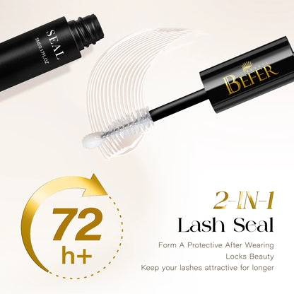BEFER 2-in-1 Eyelash Glue & Remover — Waterproof Lash Adhesive for Strong, Long-Lasting Eyelashes