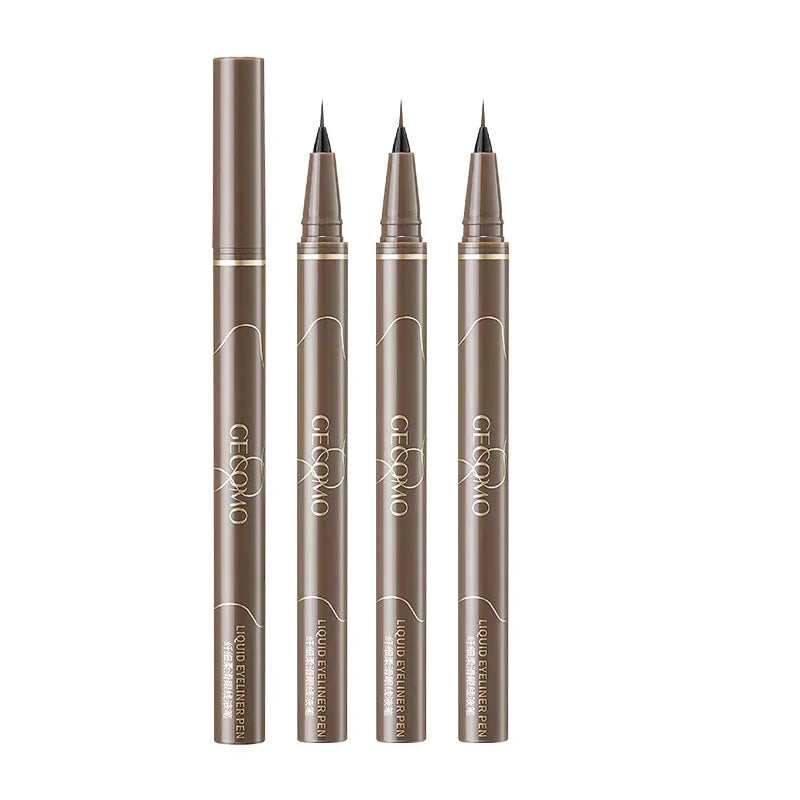 Ultra-Thin Eyeliner Pen — Black & Brown Waterproof Eyelash Liner for Silkworm Eye Makeup, Long-Lasting Smooth Pencil