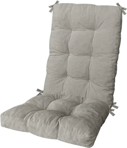 Custom Tufted Rocking Chair Cushion – Non-Slip Corduroy Seat Pad with Ties, Comfortable Indoor Rocking Chair Cushion Set