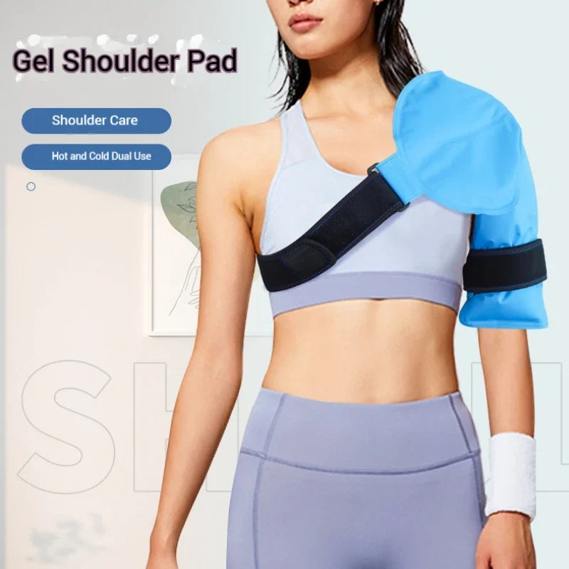 Adjustable Shoulder Ice Pack Wrap — Hot & Cold Gel Compress Support for Pain Relief & Injury Recovery