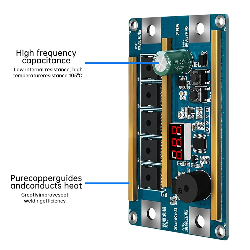 12V Spot Welder for 18650 Lithium Batteries – Portable PCB Circuit Board Soldering Machine DIY Kit