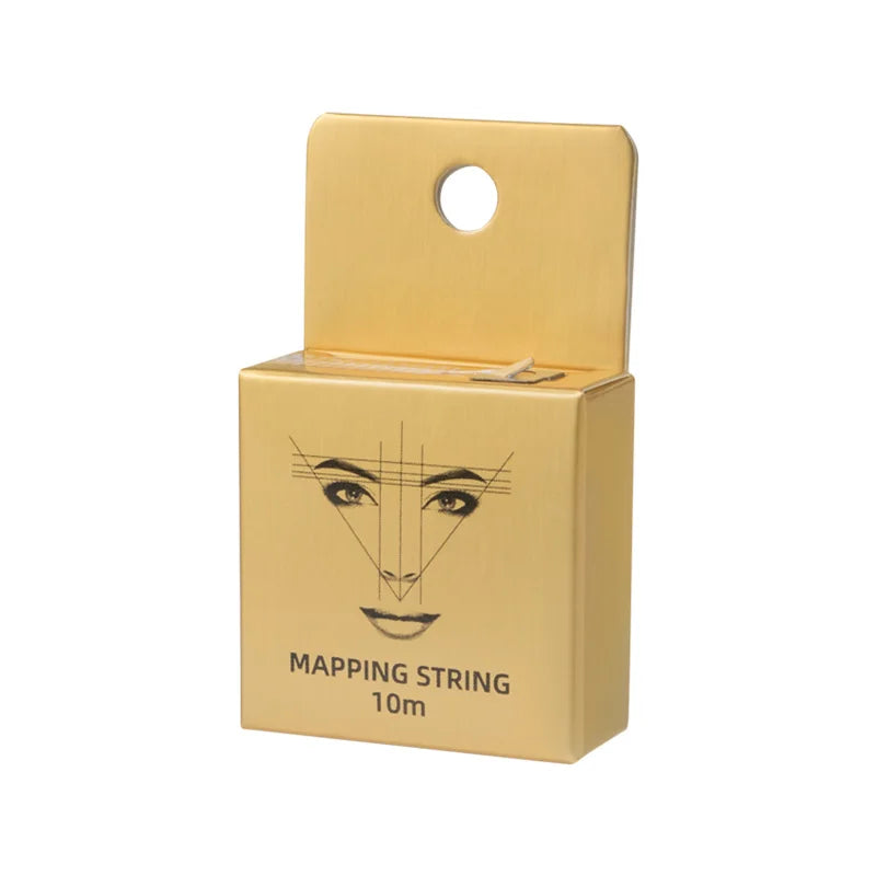 10m Pre-Inked Mapping String for Eyebrows – Microblading & PMU Marker Thread in Box for Tattoo Brow Mapping