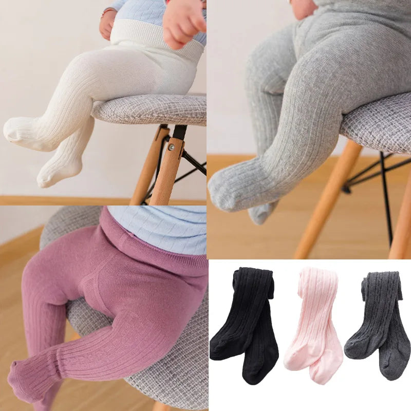 0-2Y Baby Girls Warm Pantyhose – Autumn Winter Long Tube Leggings & Newborn Tights Socks