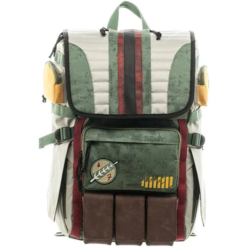 Disney Star Wars Boba Fett Mandalorian Backpack | Large Capacity Laptop & Travel Bag for Boys, Anime School Bag