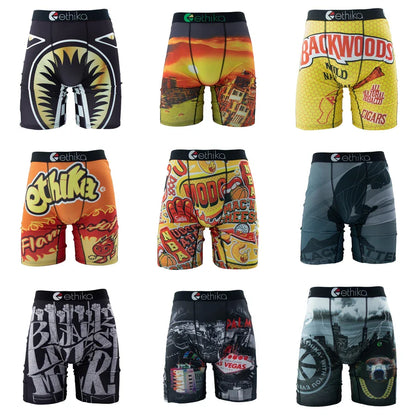ETHIKA Men’s Boxer Briefs – Breathable Sexy Swim Underwear Trunks, Plus Size S–3XL Quick-Dry Comfortable Men’s Underpants