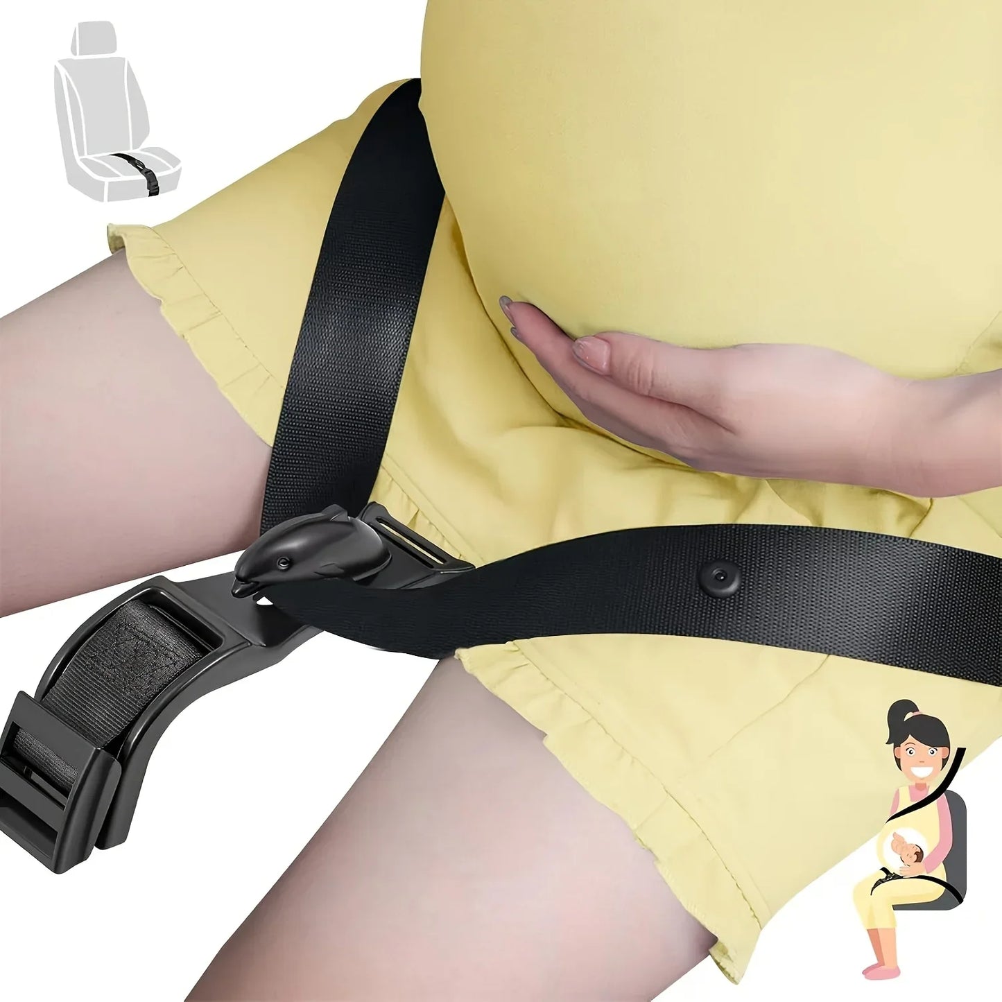 Car Maternity Seat Belt Adjuster – Pregnancy Safety Belly Comfort Retainer Buckle