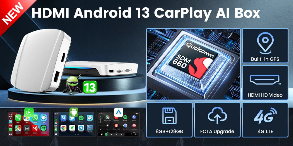 CarlinKit 5.0 Mini 5 Pro — Wireless CarPlay & Android Auto USB Dongle with WiFi & Bluetooth