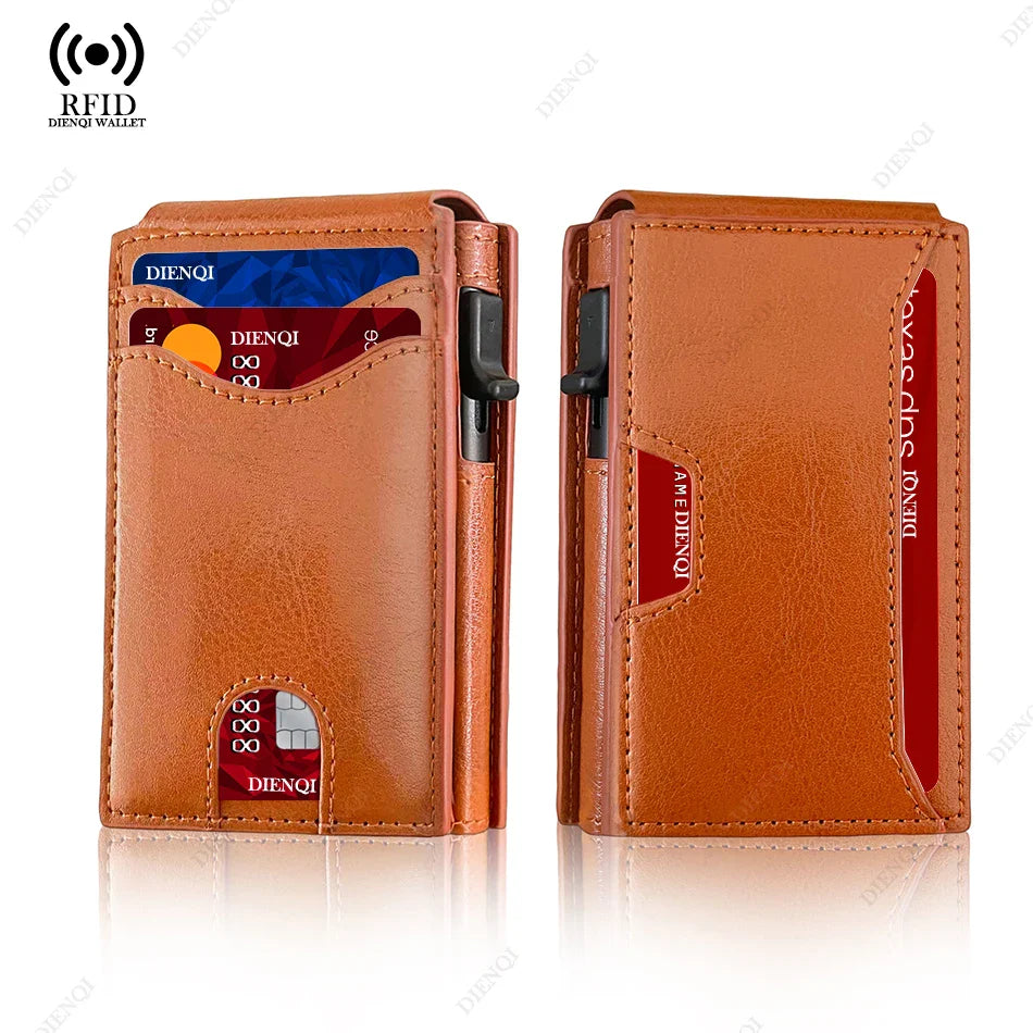 Carbon Fiber RFID Men’s Wallet — Slim Anti-Theft Credit Card Holder