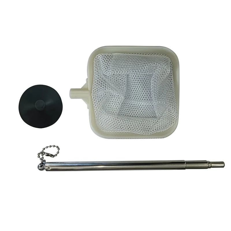 Stainless Steel Retractable Aquarium Fish Net – Small Shrimp Fishing Net for Fish Tank Cleaning and Water Maintenance Accessories Tool