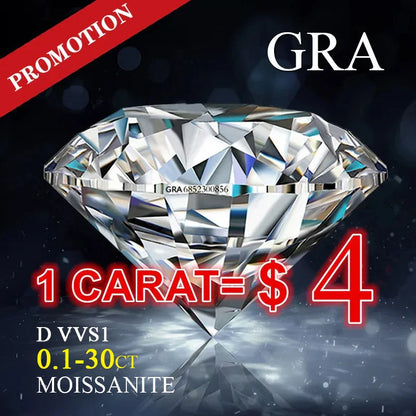 100% Real Moissanite Diamond Tester Pen — GRA Certified D VVS1 Belgium Cut Gemstones at Factory Price