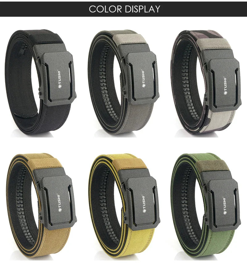 VATLTY Military Belt for Men – Sturdy Nylon with Metal Automatic Buckle, Tactical Police Duty & Outdoor IPSC Accessories
