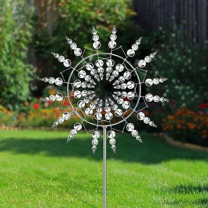 Transform Your Garden with our New Magical Metal Windmill - 3D Kinetic Sculpture Wind Solar Spinners