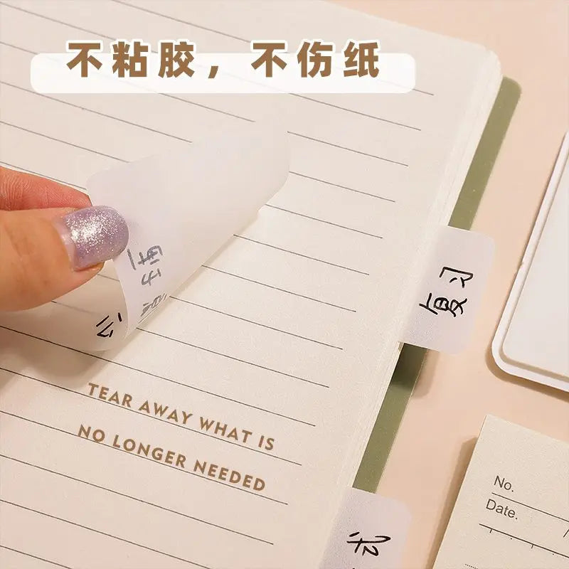 Waterproof Index Stickers - Small Transparent Cards for Office, Note Marking & Classification Index Tabs