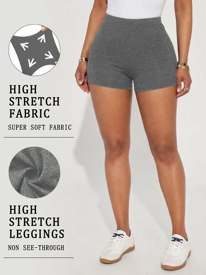 Women’s High Elasticity Biker Shorts – Super Soft Push Up Yoga, Running & Gym Fitness Activewear Shorts