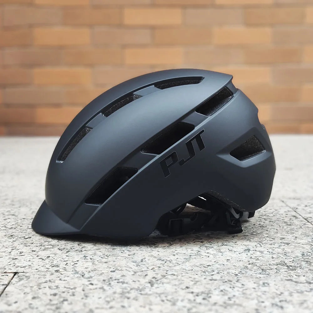 PJT New Cycling Helmet - In-Mold Mountain & Road Bike Helmet with USB Rechargeable Tail Light, Sports Safety MTB Helmet