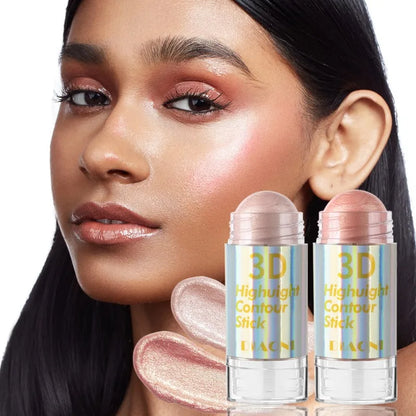 6-Color 3D Highlighter Stick – Face Brightening, Contour, Bronzer & Shimmer Concealer Cream