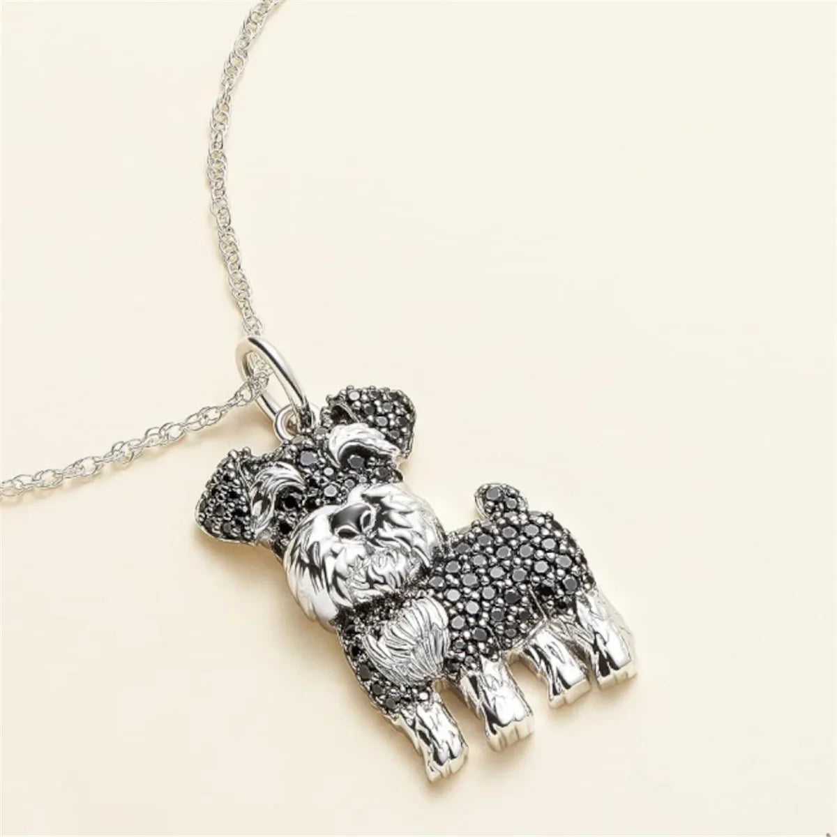 Schnauzer Dog Pendant Necklace – Cute & Elegant Puppy Jewelry for Women, Perfect Gift for Dog Lovers