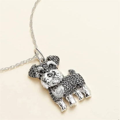 Schnauzer Dog Pendant Necklace – Cute & Elegant Puppy Jewelry for Women, Perfect Gift for Dog Lovers