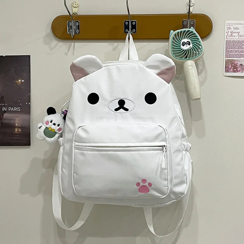 Rilakkuma Anime Backpack — Cute Relax Bear School Bag for Women, Girls & Boys, Outdoor Travel Rucksack Gift