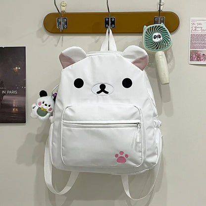 Rilakkuma Anime Backpack — Cute Relax Bear School Bag for Women, Girls & Boys, Outdoor Travel Rucksack Gift