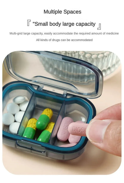 Mini Medicine Pill Box – Portable Drug Storage, Pills Dispenser & Organizer, Tablet Container Case