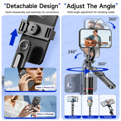F16 Selfie Stick Tripod – 1708mm 8-Section Extendable Pole with Bluetooth Remote, 360° Rotation & 1/4 Screw Mount for Phone Camera Vlogging & Photography