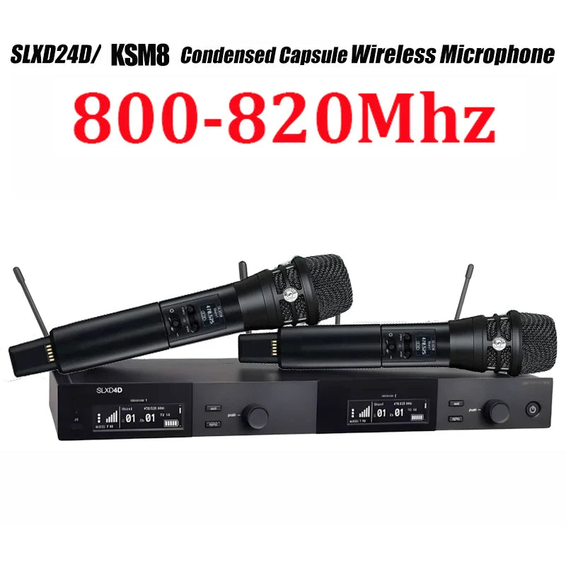 SLXD Wireless Microphone System – 500/600/800MHz 4-Pin Headset with KSM8/Beta58, Professional Audio for Stage & Karaoke