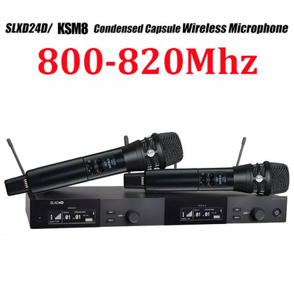 SLXD Wireless Microphone System – 500/600/800MHz 4-Pin Headset with KSM8/Beta58, Professional Audio for Stage & Karaoke