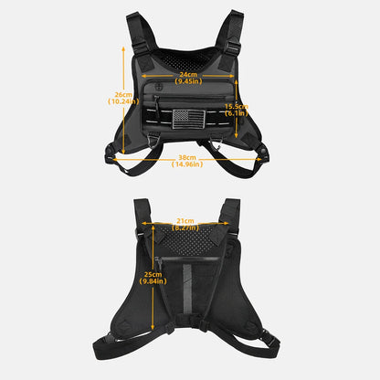 Sports Chest Bag – Lightweight Waterproof Running Vest with Pocket, Phone Holder & Large Capacity Tactical Front Pack
